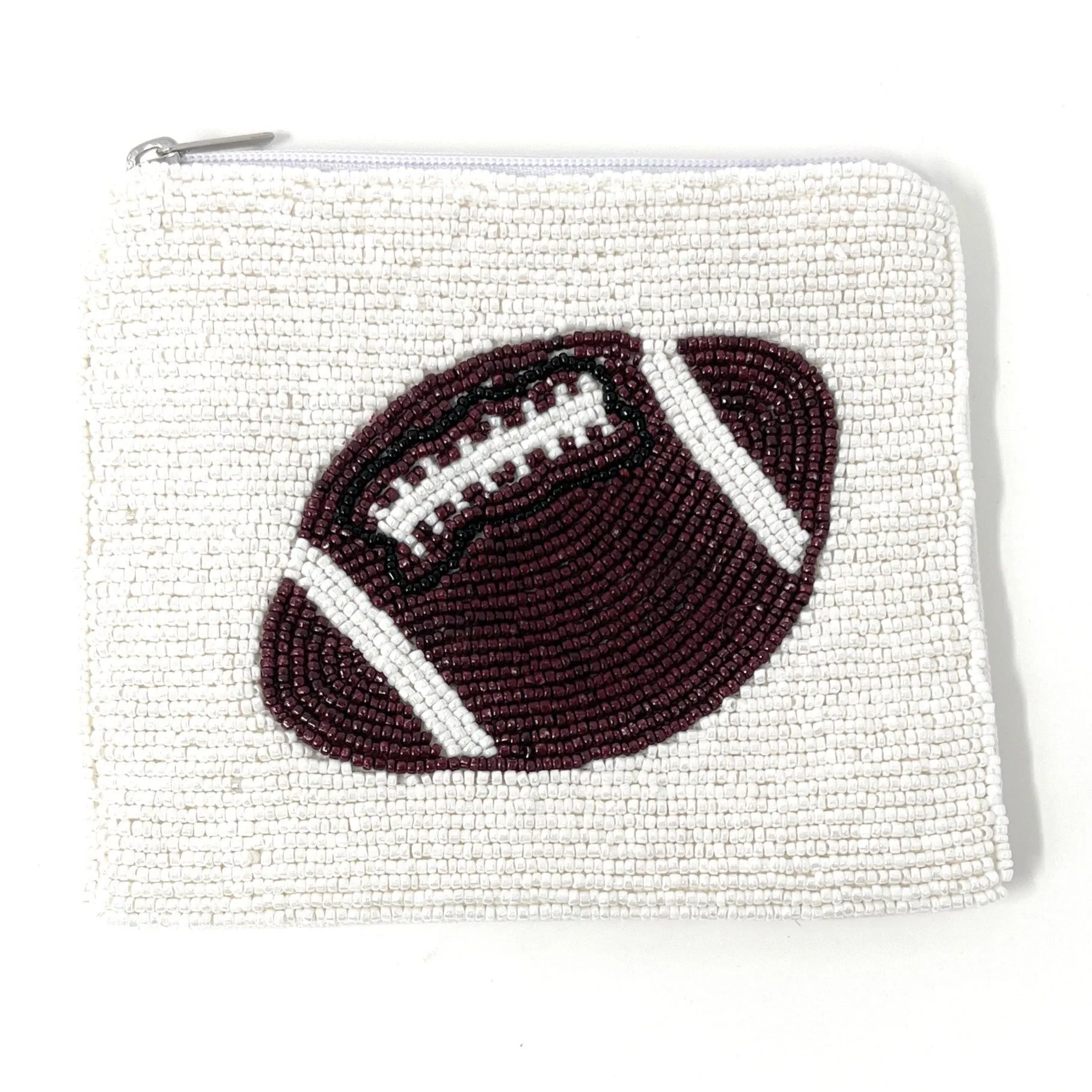 Football Beaded Purse