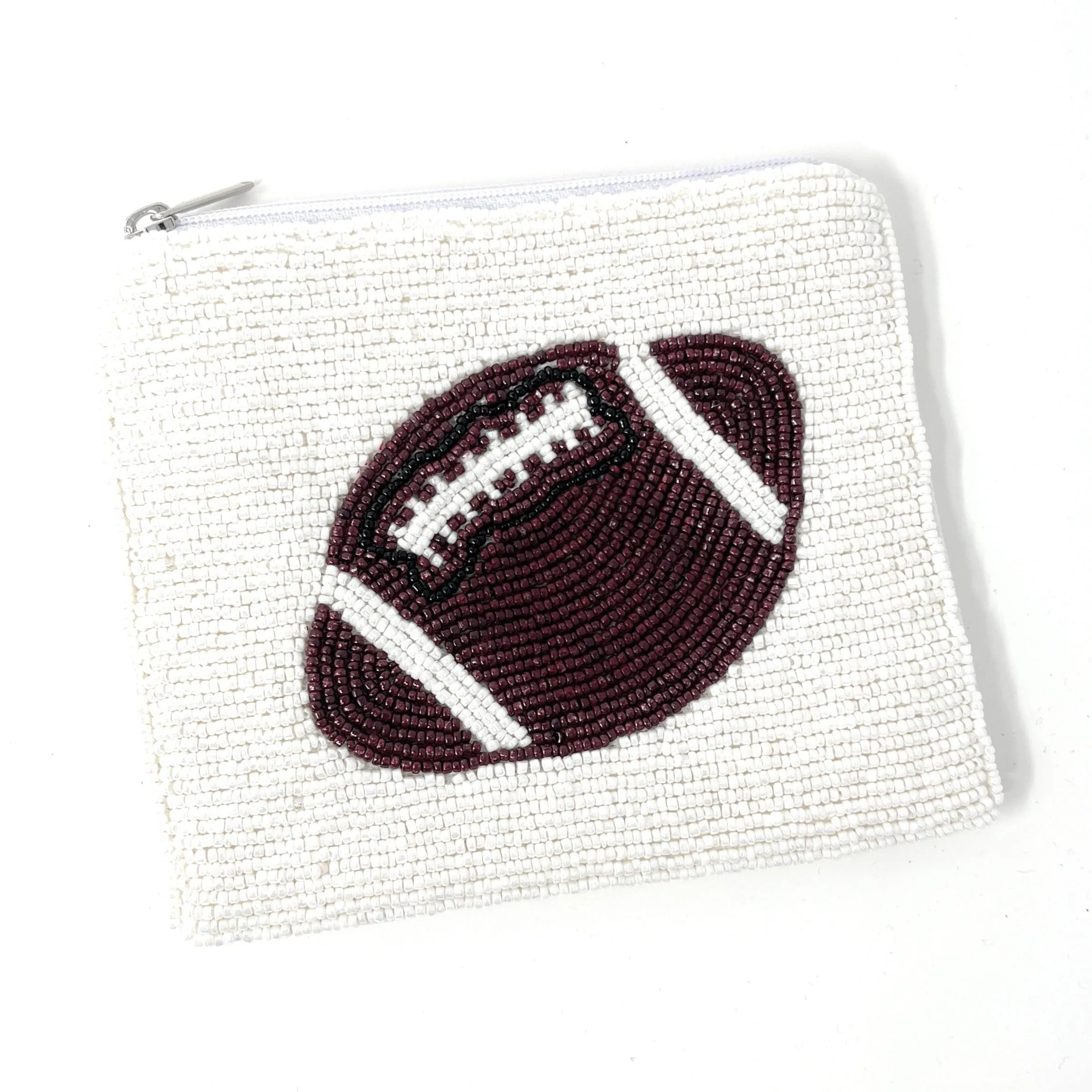 Football Beaded Purse