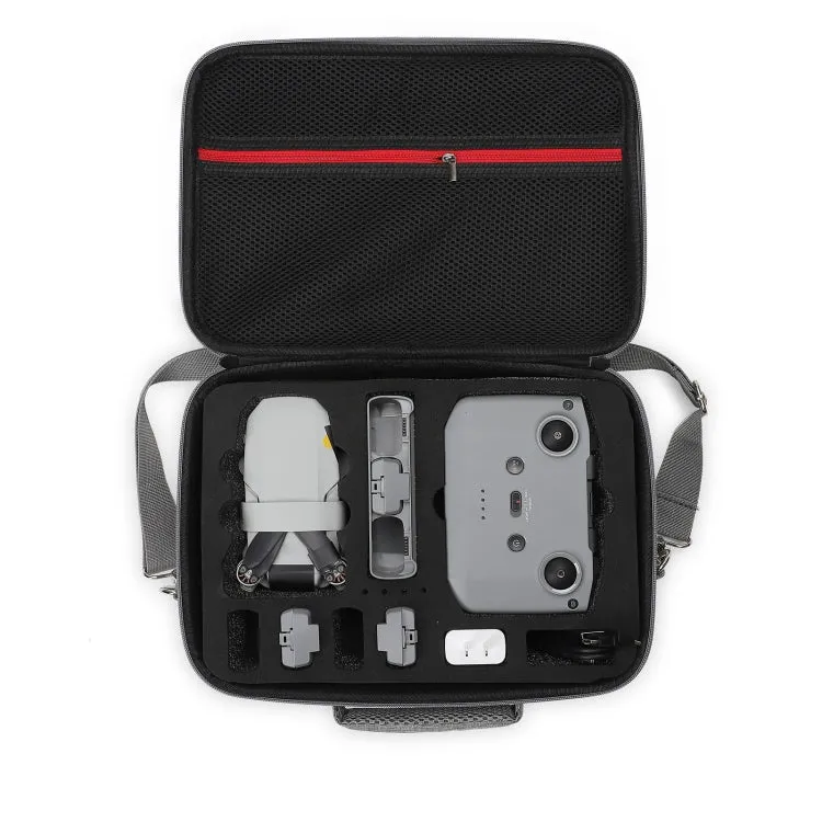 For DJI Mini 2 SE Grey Shockproof Carrying Hard Case Shoulder Bag, Size: 29 x 19.5 x 12.5cm (Black)