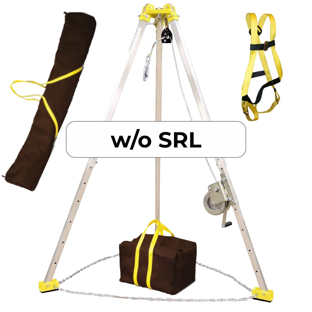 FrenchCreek Confined Space Winch and Manhole Tripod Rescue System - No SRL