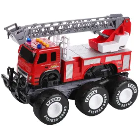 Friction Powered Monster Fire Engine Truck with Lights and Sounds, Transform Firetruck