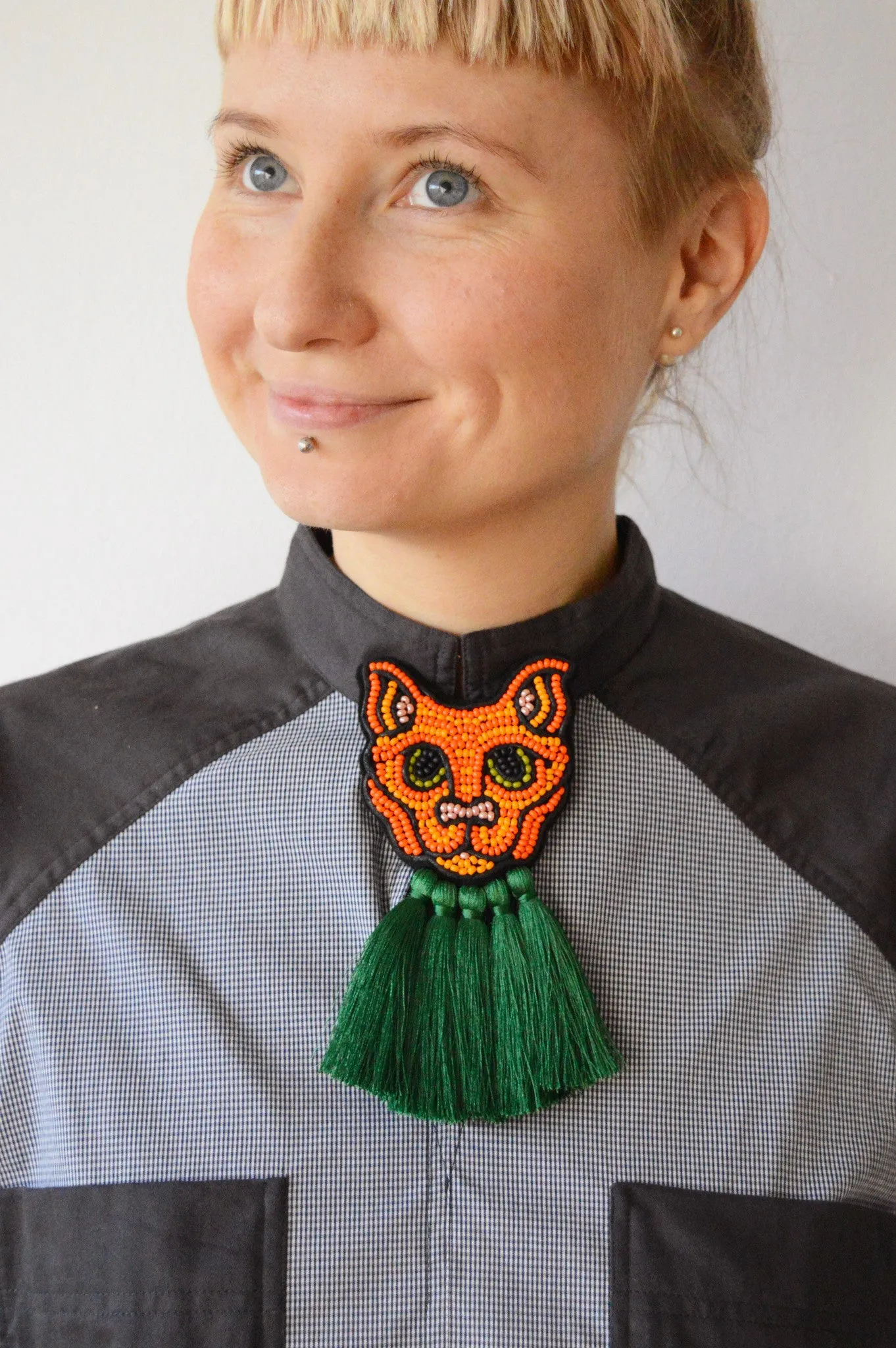 Ginger Cat Statement Brooch