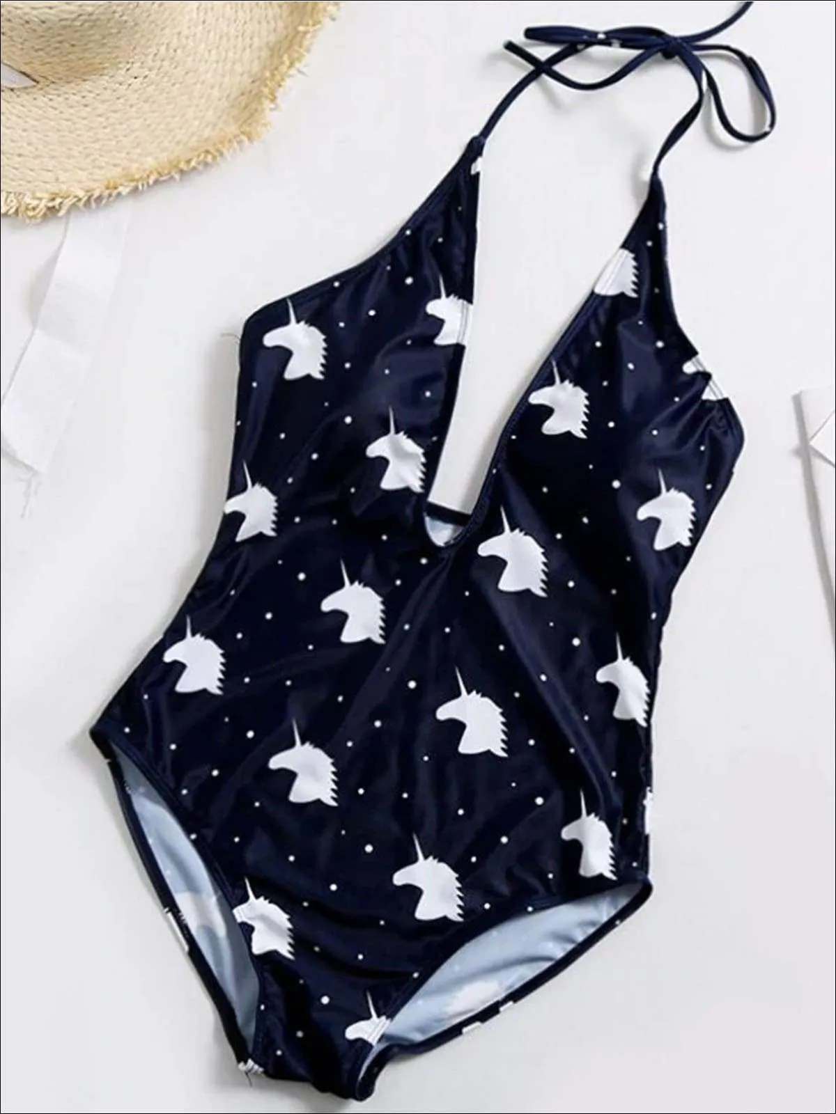 Girls Unicorns Are My Spirit Animal Mom and Me One Piece Swimsuit