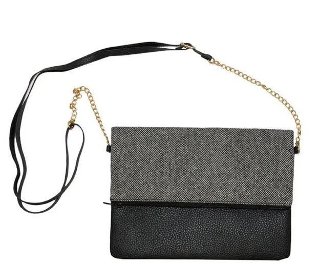 Herringbone crossbody purse