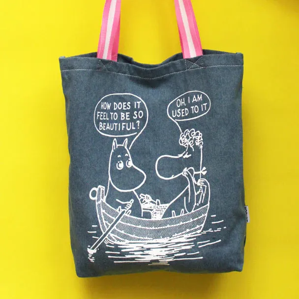 House of Disaster - Moomin 'So Beautiful' Denim Tote Bag