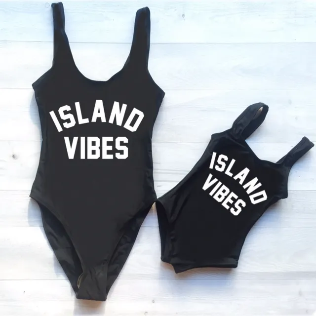 Island vibes Mommy and me baby matching swimsuit