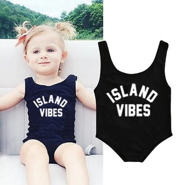 Island vibes Mommy and me baby matching swimsuit