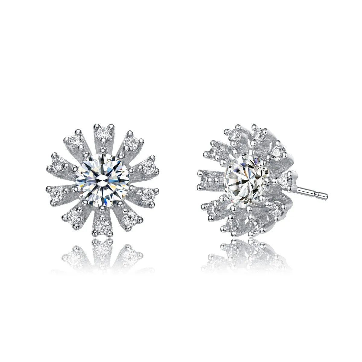 Julie Snowflake Flower Stud Earrings