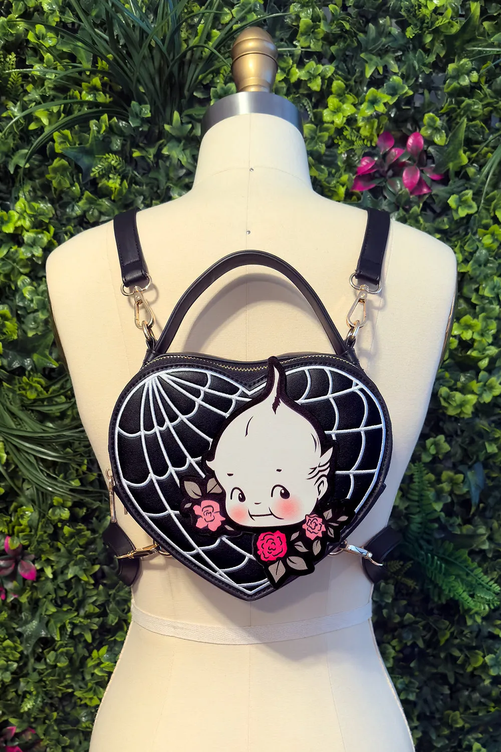 Kewpie® Spiderweb Love Crossbody, Top handle, Backpack Purse