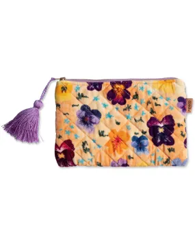 Kip & Co Velvet Cosmetic Purse - Pansy