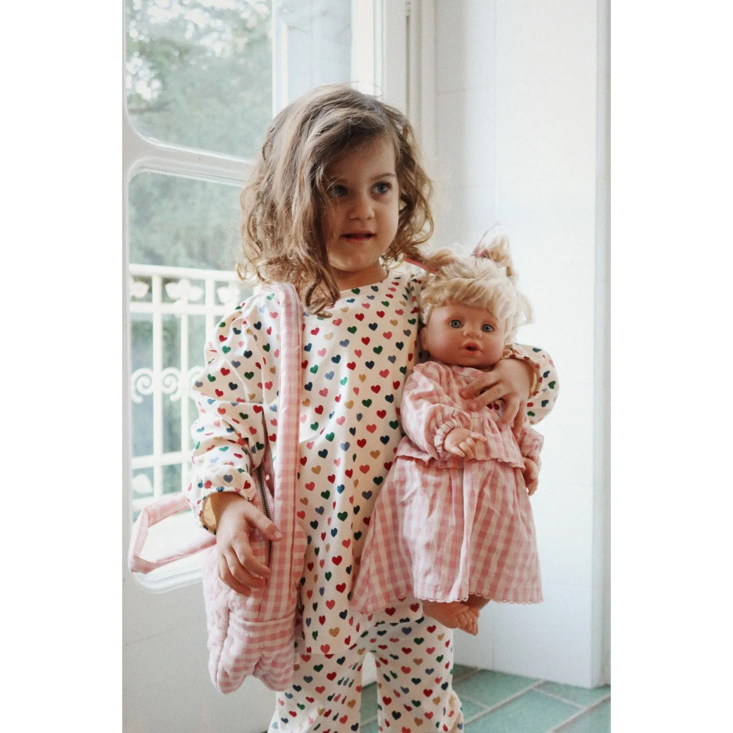 Konges Sløjd Powder Pink Check Doll Bag