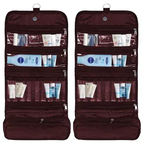 Kuber Industries Multiuses Hanging Toiletry Organizer for Travel Organizer, Storage Accessories, Jewellery Pack of 2 (Maroon)