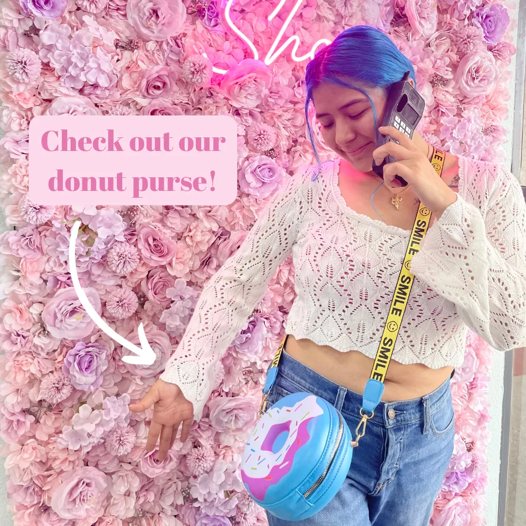 Large Donut purse- Blue