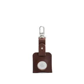 Leather AirTag bag charm with carabiner