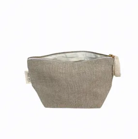 Linen makeup bag / size 13x22x8cm