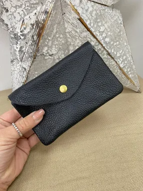 Long Leather Purse - Black