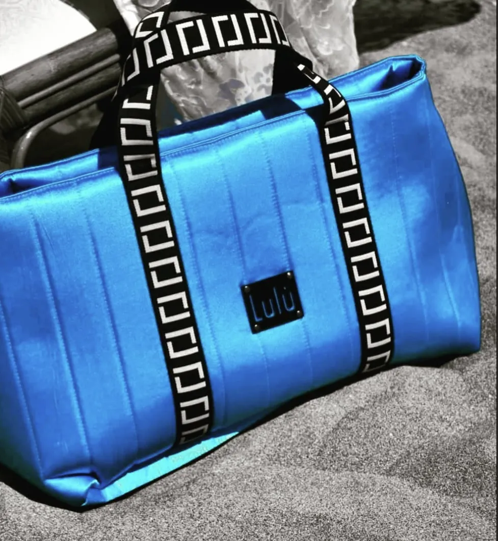 Lulu K Positano Beach Bag - Blue