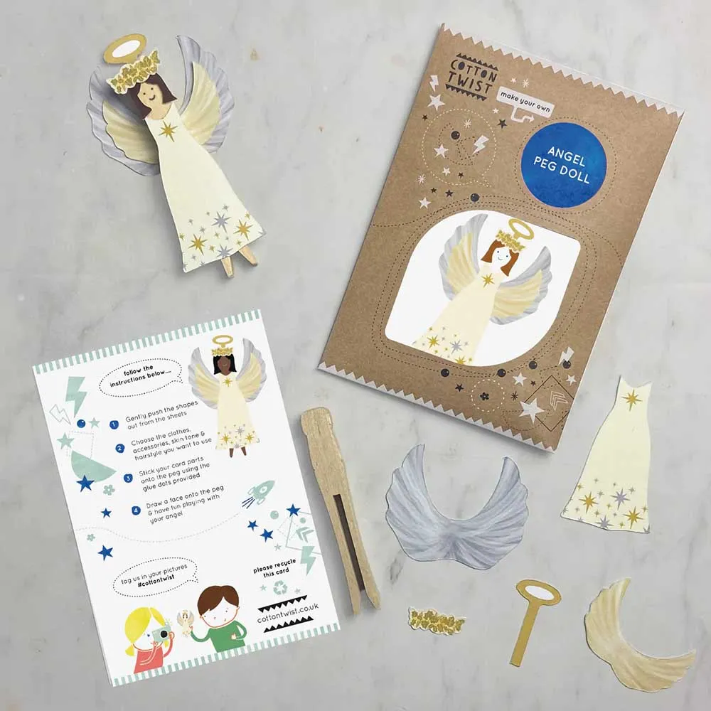 Make Your Own Angel Peg Doll Kit