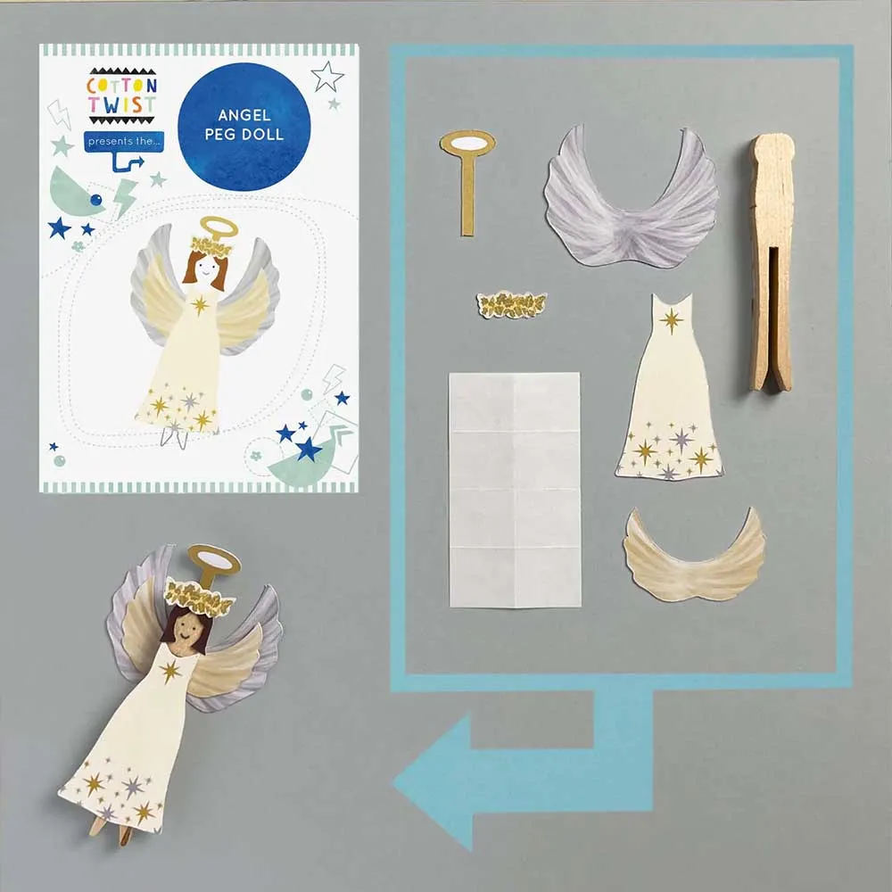 Make Your Own Angel Peg Doll Kit