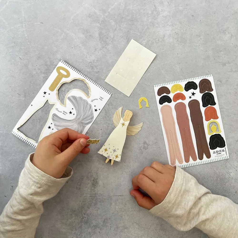 Make Your Own Angel Peg Doll Kit