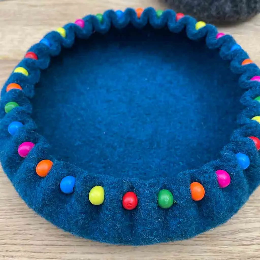 Make your own beaded  Felt Bowl Kit - two sizes