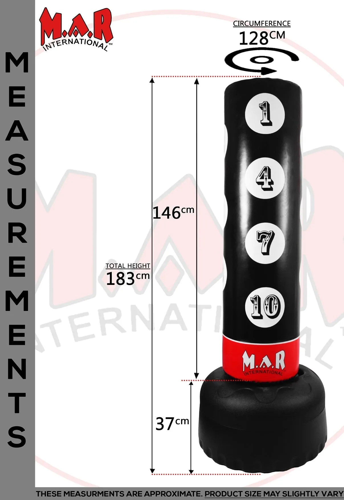 MAR-260D | X-Large Heavy Duty Freestanding Punch Bag