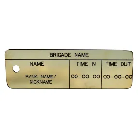 Miniature Brass Personalised BA Tally