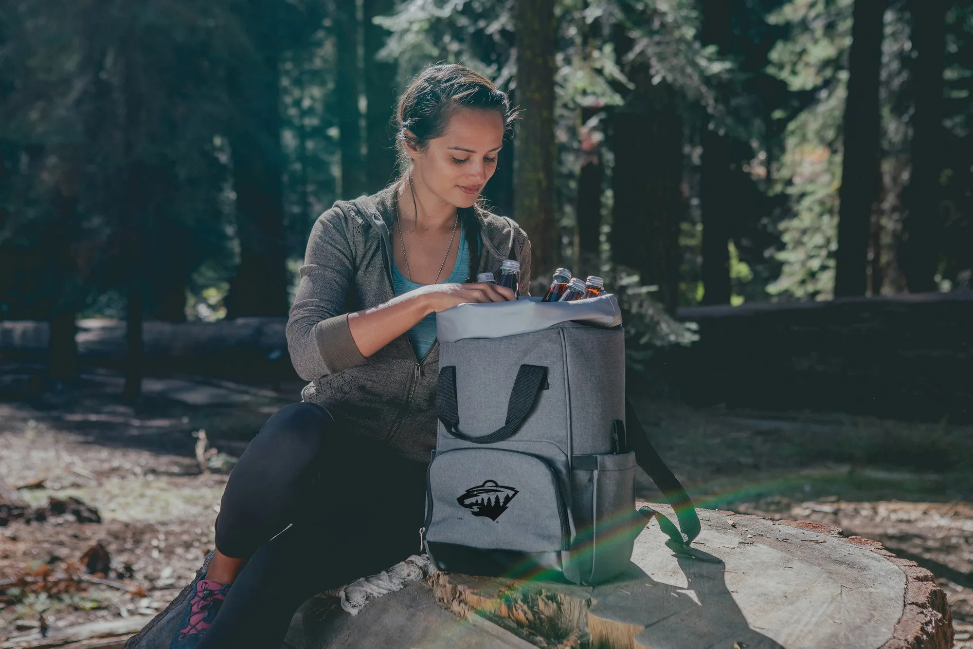 Minnesota Wild - On The Go Roll-Top Backpack Cooler