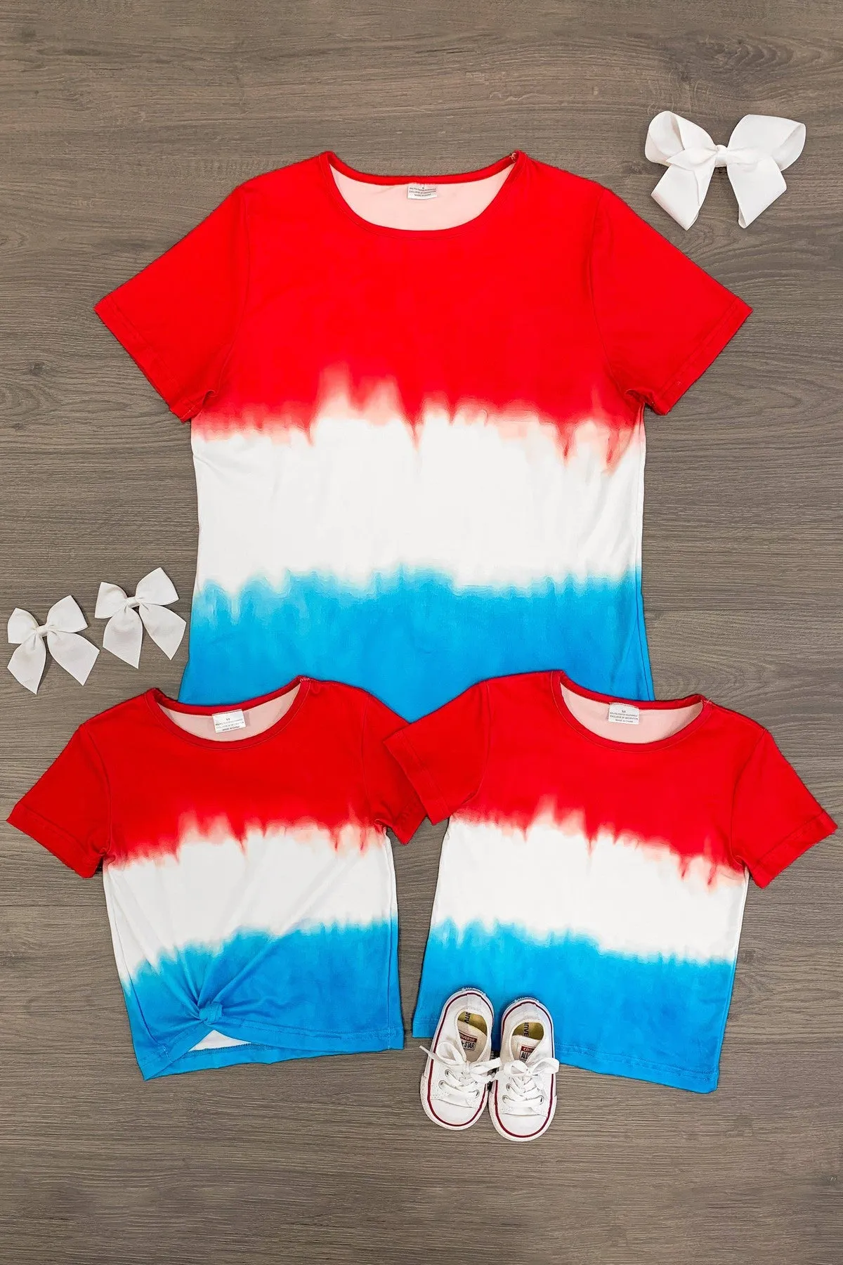 Mom & Kid - Patriotic Firecracker Ombre Top