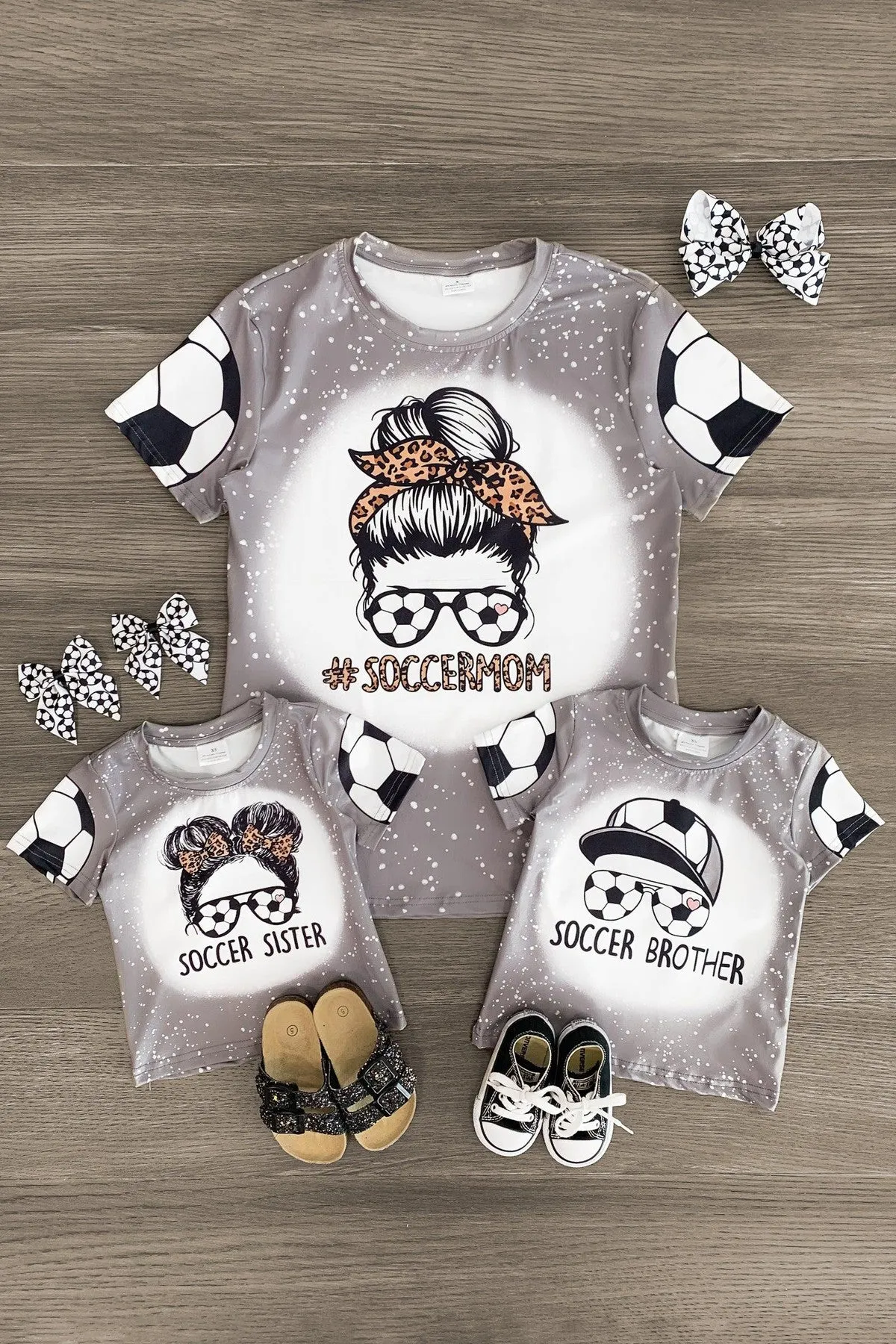 Mom & Kid - "Soccer Mom, Brother, Sister" Tops