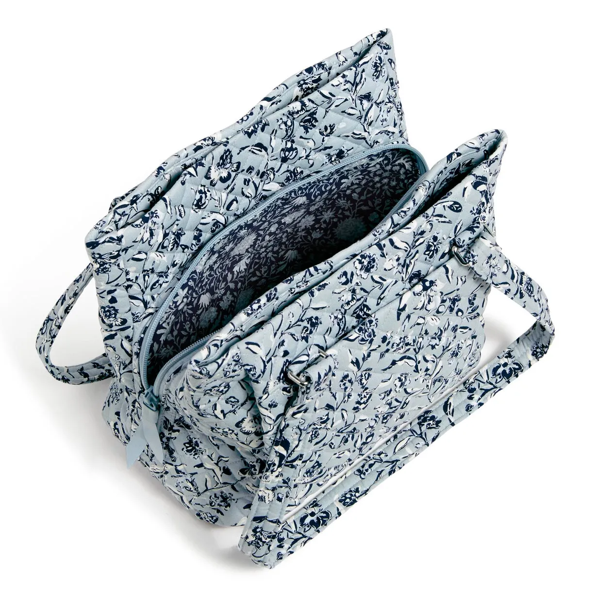 Multi-Compartment Shoulder Bag - Perennials Gray