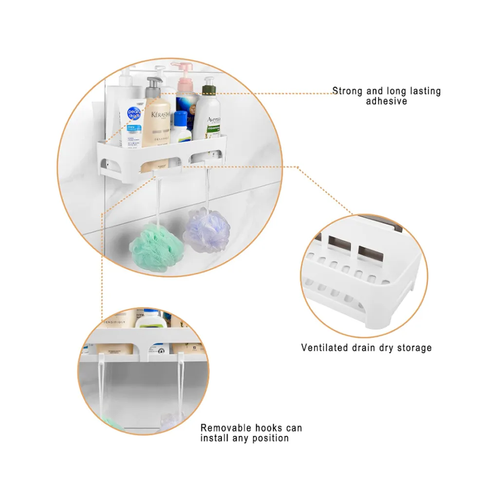 Multipurpose Bathroom Leachate Shelf Organizer Rack Sq-5048