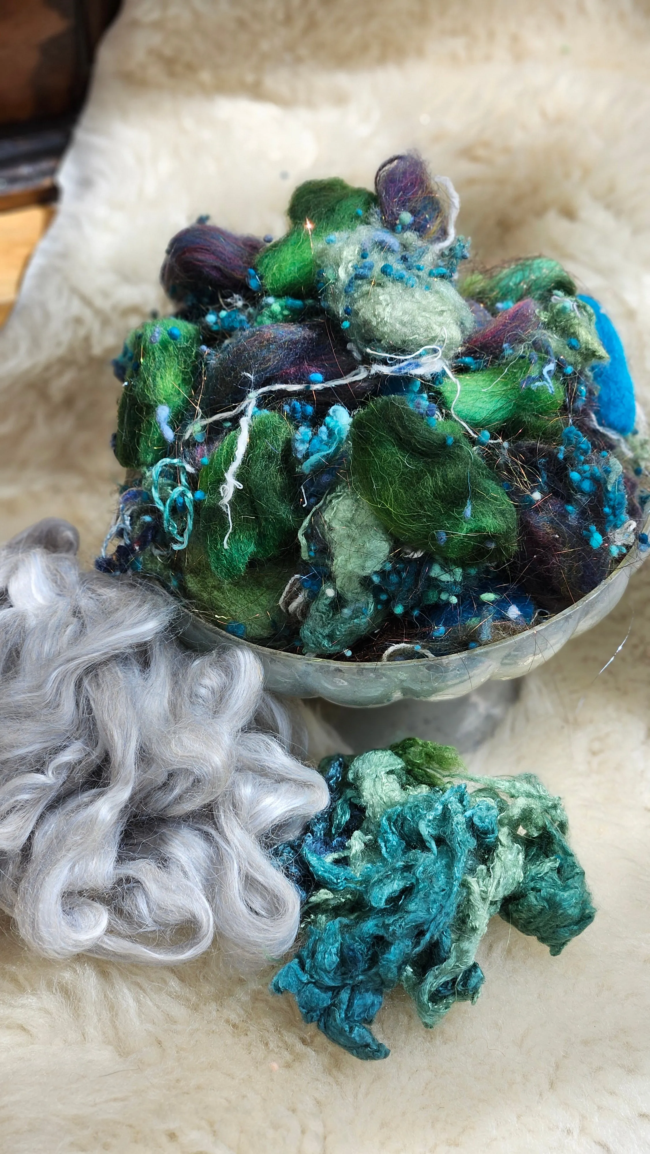 OPHELIA BY THE WATER Waterhouse Inspired Fiber Art Texture Blend Kit - 2.5 ounces