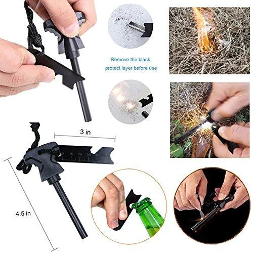 Outdoor Survival Tool Kit with Survival Bracelet