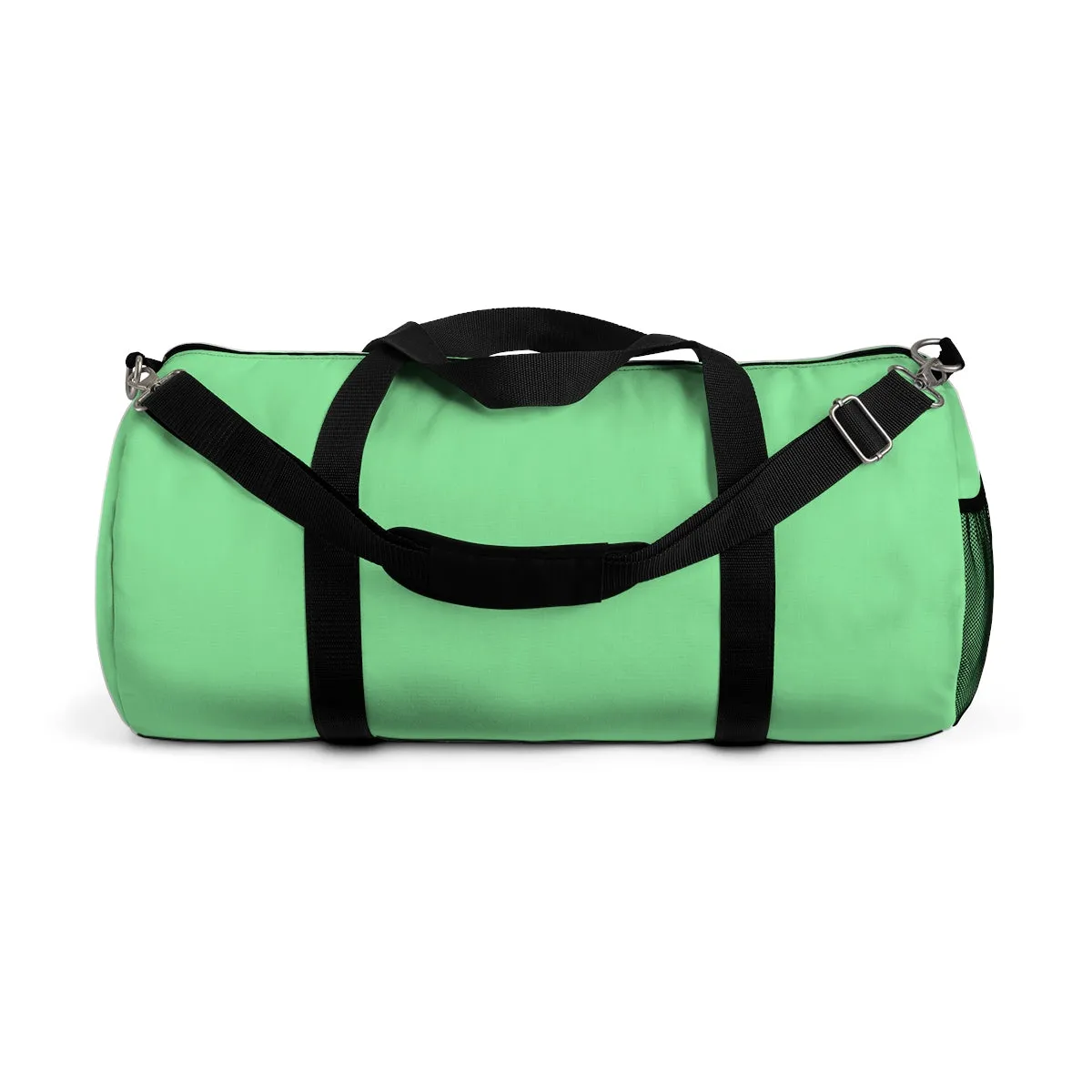 Pastel Mint Gym Bag, Green Solid Color All Day Small Or Large Size Duffel Bag, Made in USA