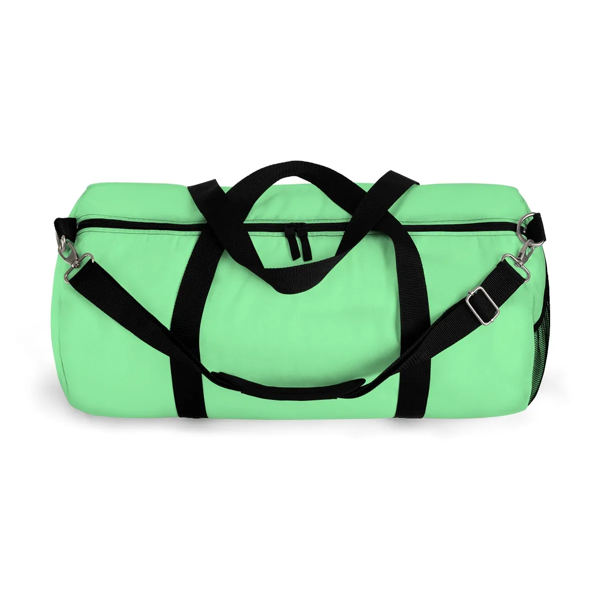 Pastel Mint Gym Bag, Green Solid Color All Day Small Or Large Size Duffel Bag, Made in USA