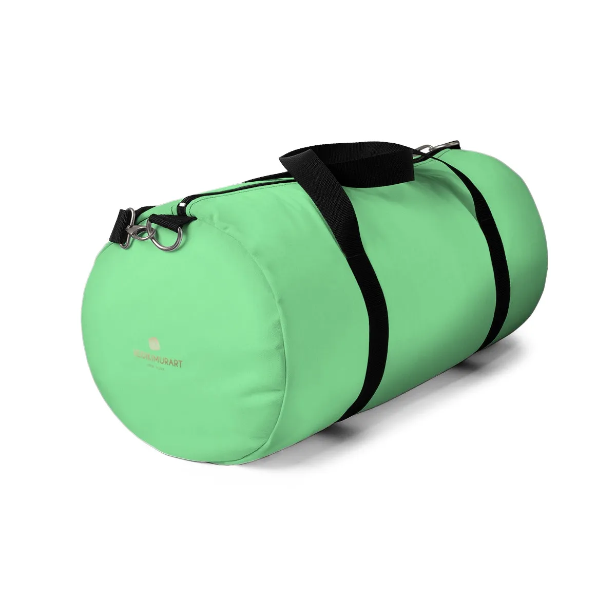 Pastel Mint Gym Bag, Green Solid Color All Day Small Or Large Size Duffel Bag, Made in USA