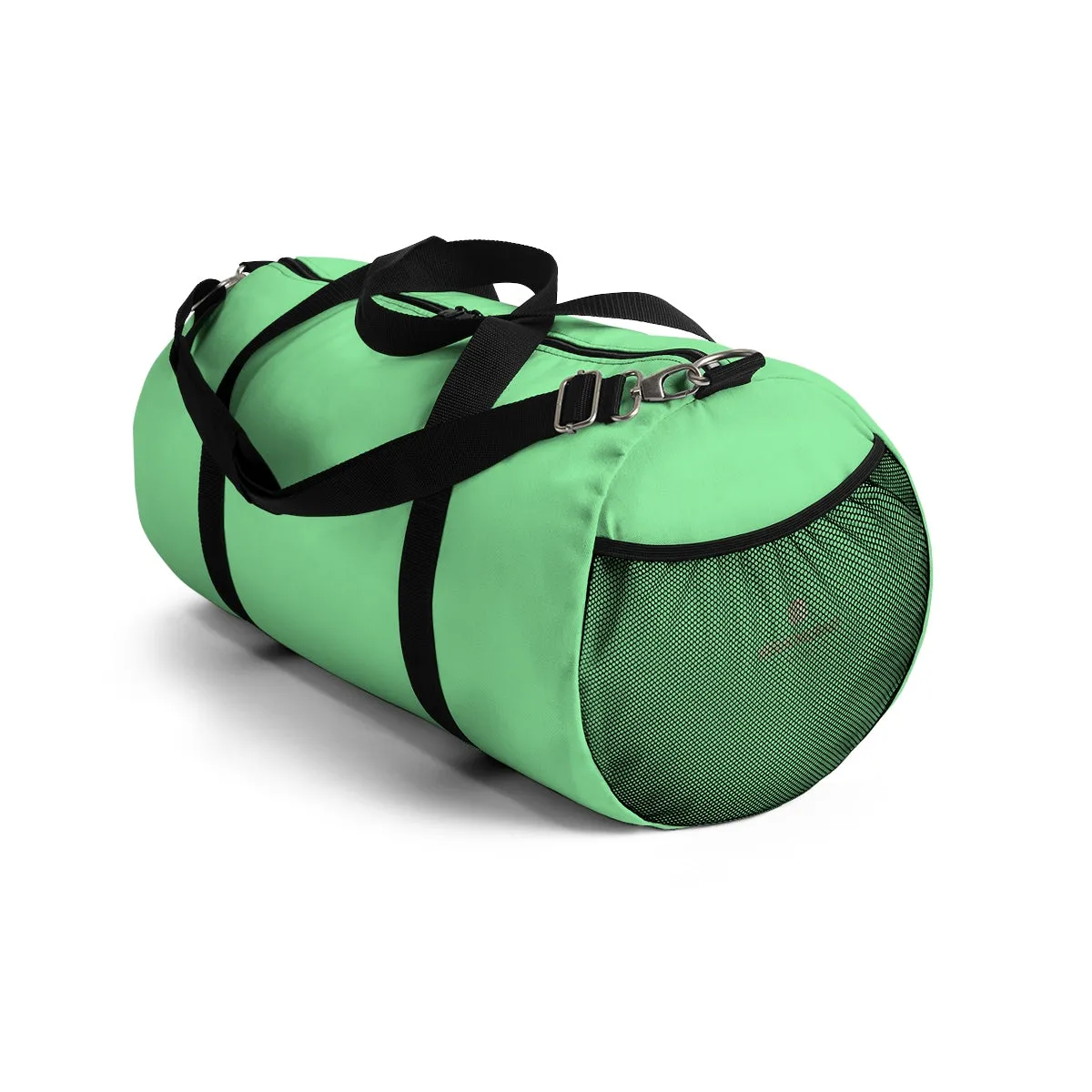 Pastel Mint Gym Bag, Green Solid Color All Day Small Or Large Size Duffel Bag, Made in USA