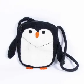 Penguin Face Woolen Side Bag