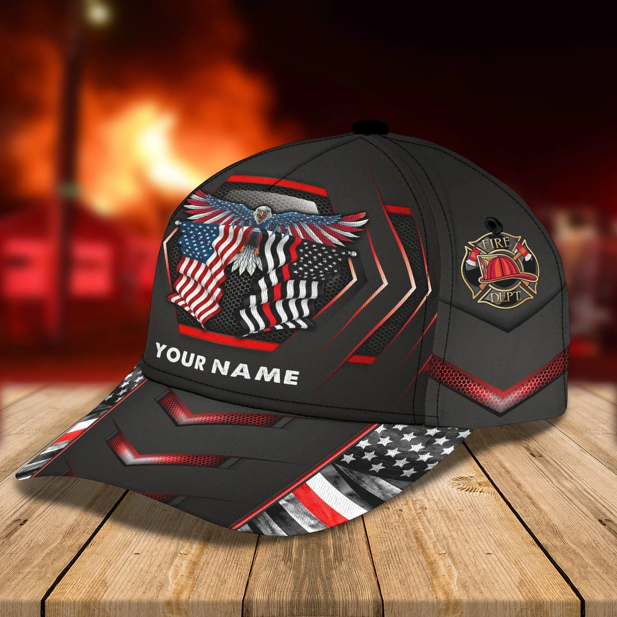 Personalized Classic Cap Firefighter Eagle For Men And Woman - Baseball 3D Firefighter Cap Hat