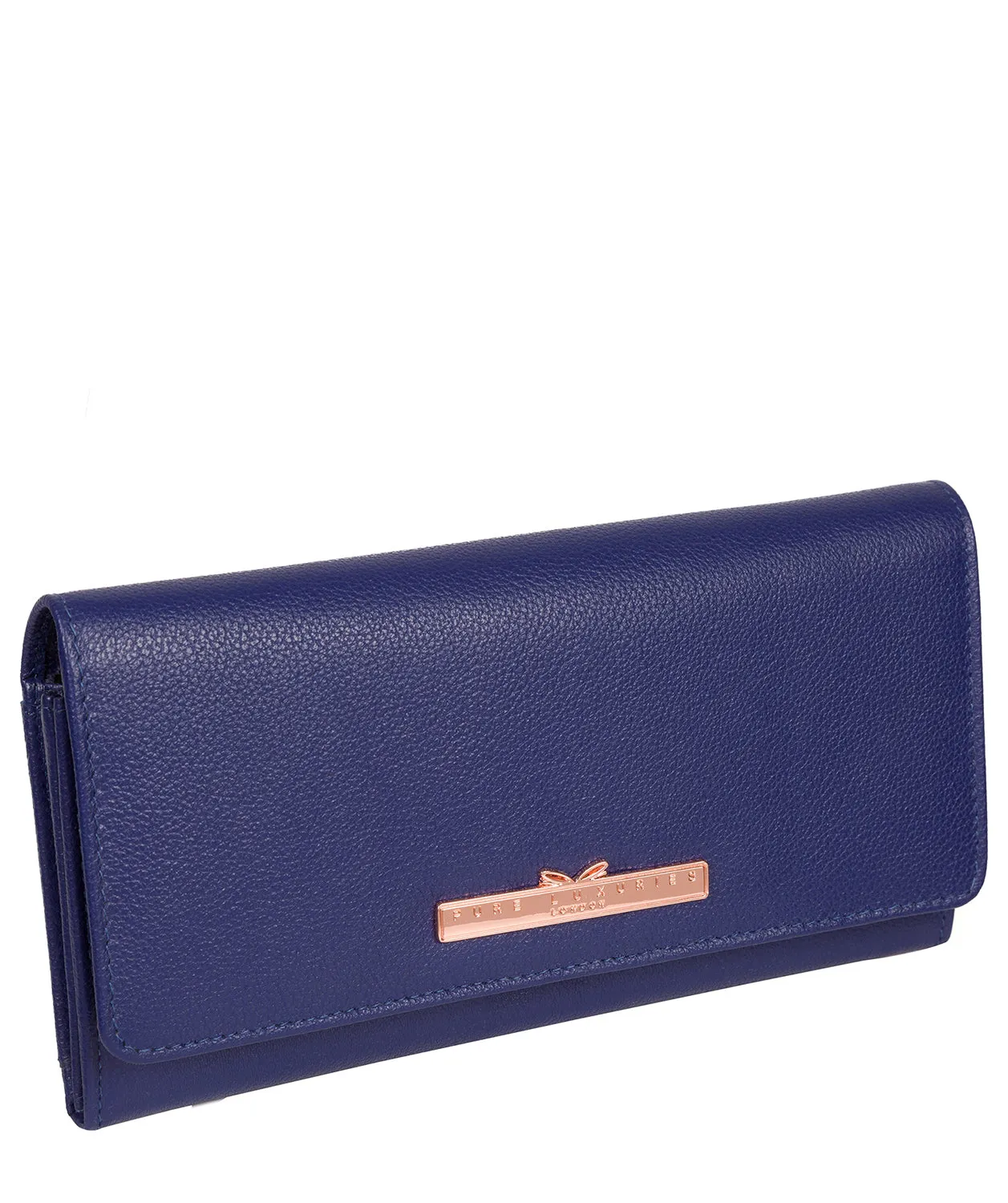 'Pipit' Navy Blue Leather Purse