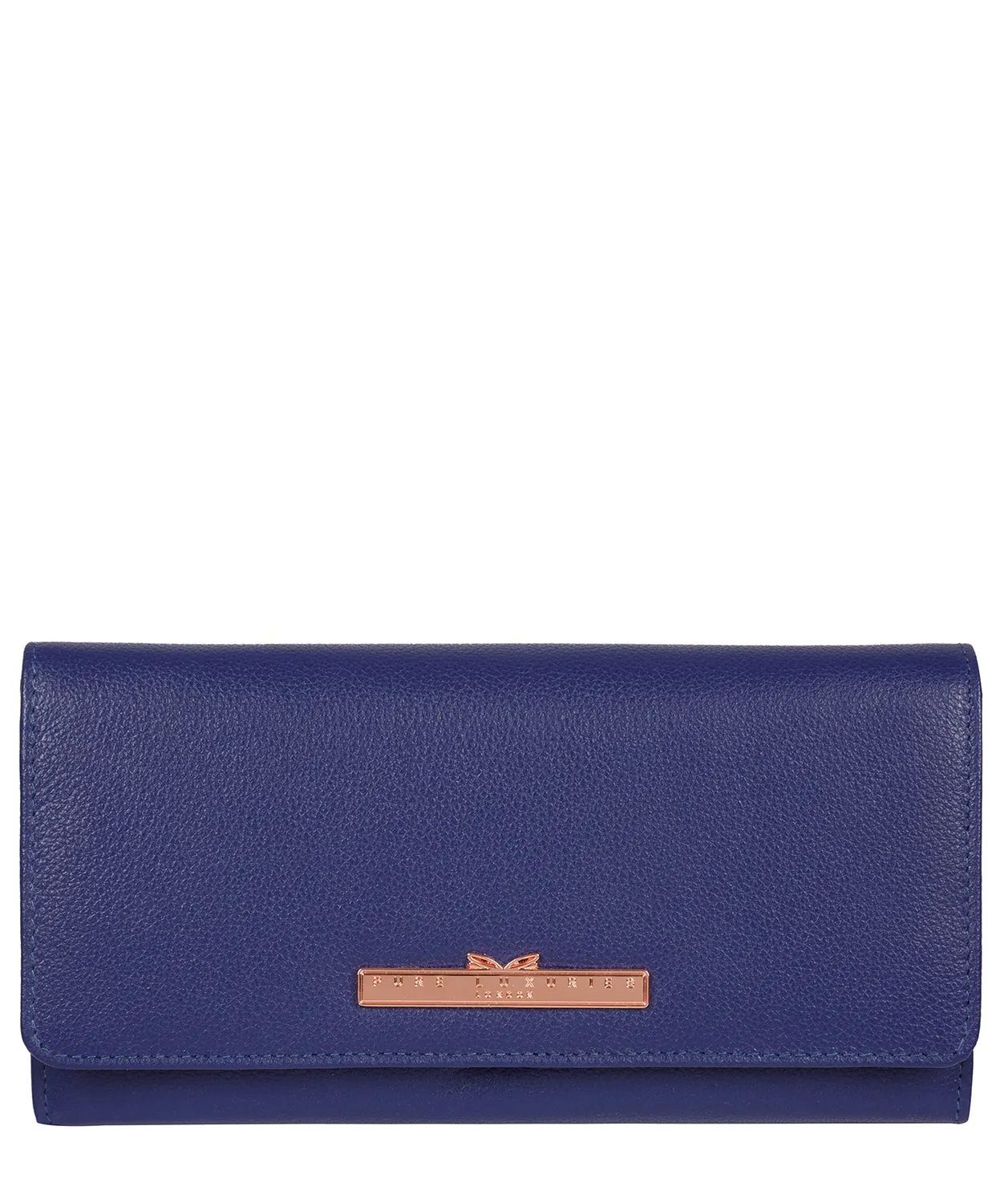 'Pipit' Navy Blue Leather Purse