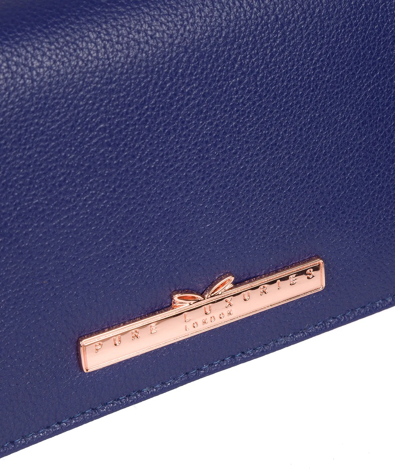 'Pipit' Navy Blue Leather Purse