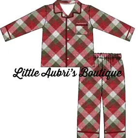 PREORDER Winter Plaid Adult Pants Pajama Set CLOSES 8/12