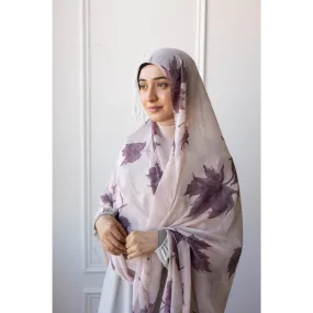 Printed Chiffon Hijab - Maple Leaf