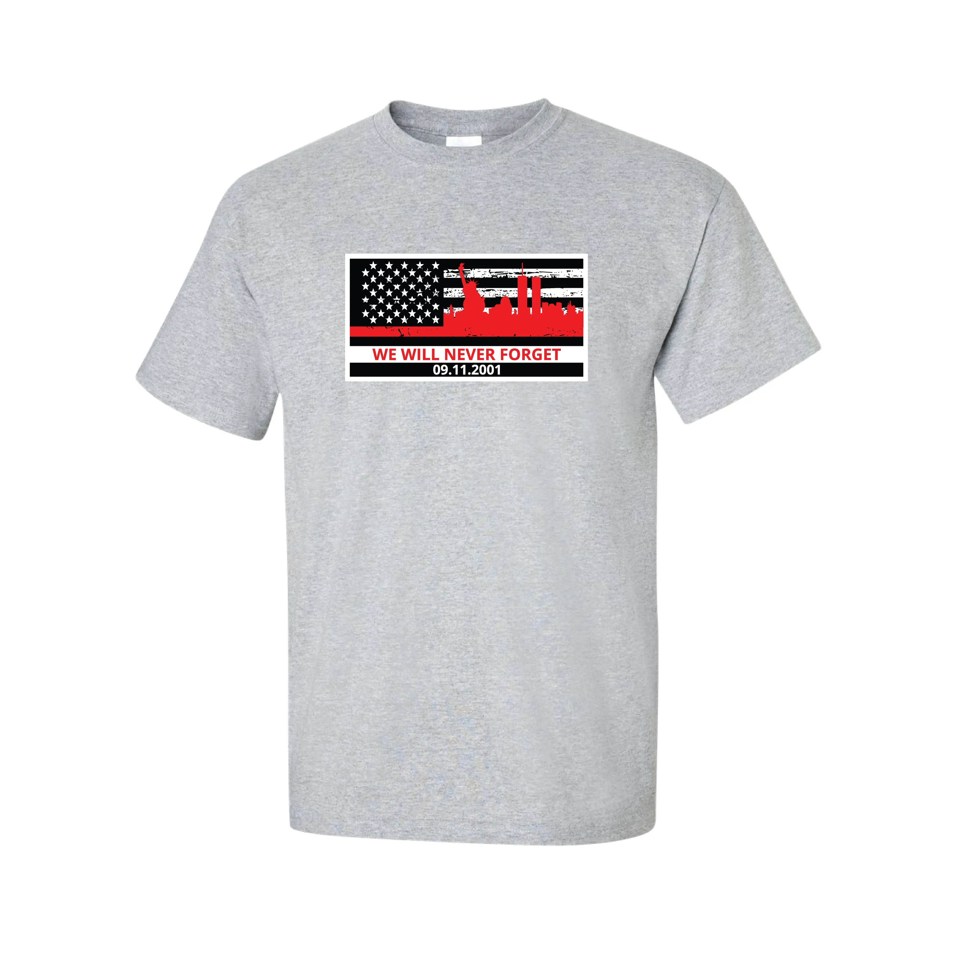 "9/11 Flag Design", Firefighter Memorial T-Shirt