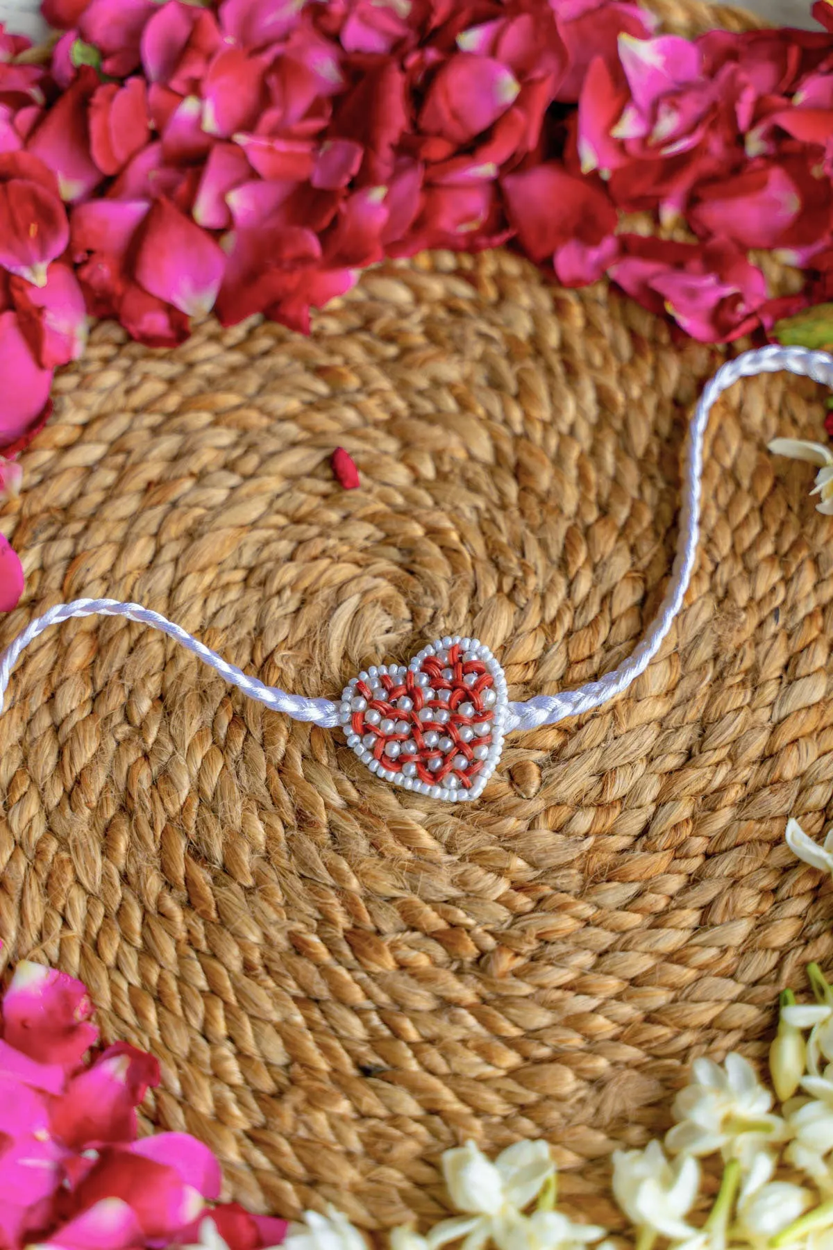 Radiant Love Knot Embroidered Rakhi