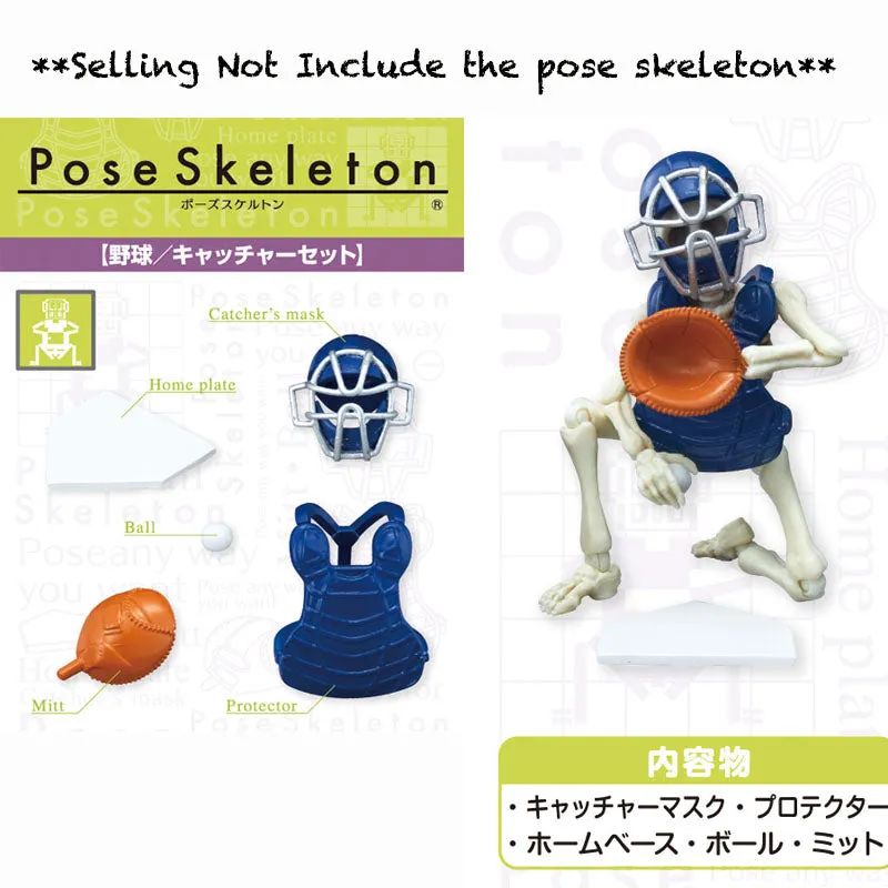 Rare 2014-2017 Re-Ment Pose Skeleton Scene <Free Shipping>