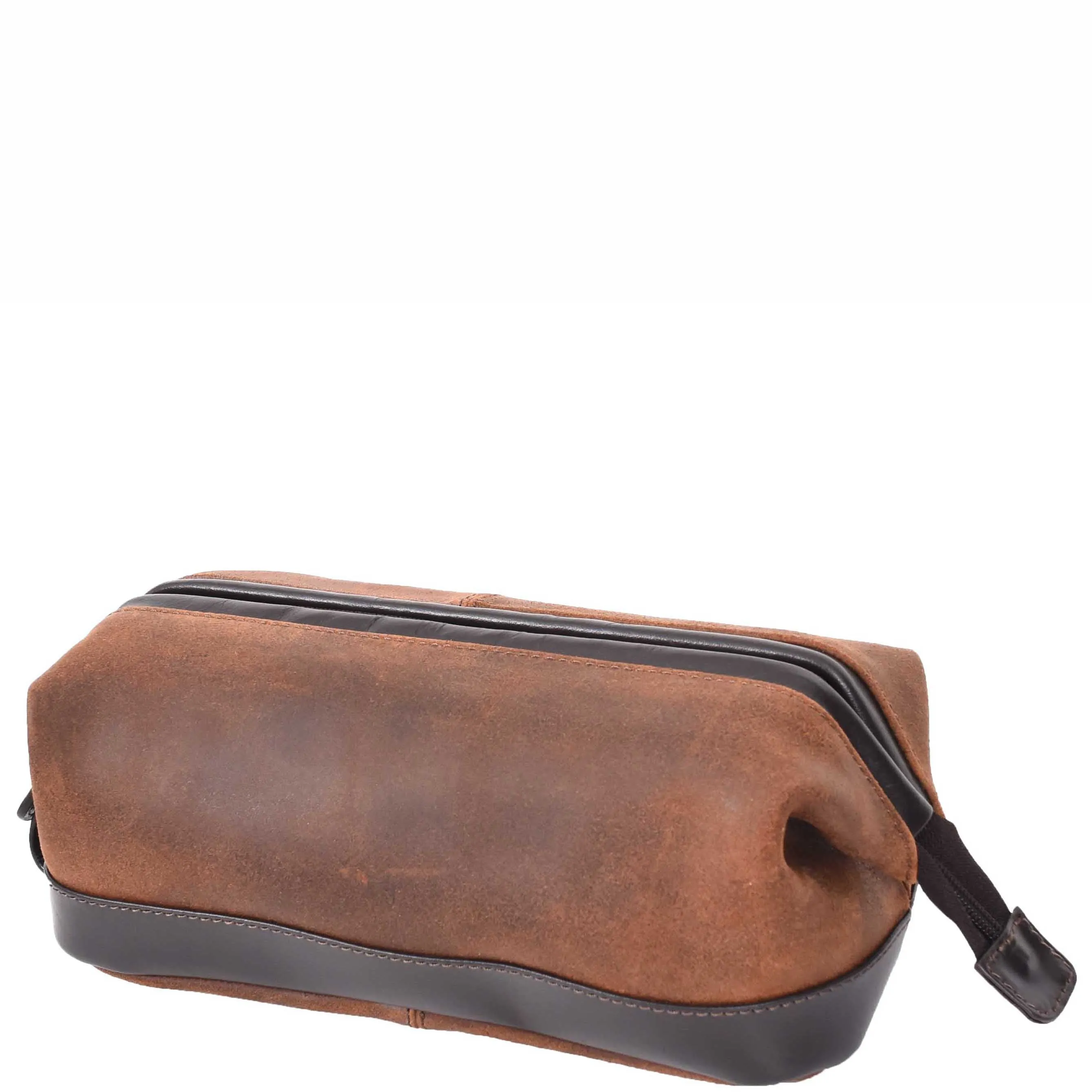 Real Leather Wash Bag Toiletry Cosmetic Shaving Kit Travel Pouch A663 Vintage Brown