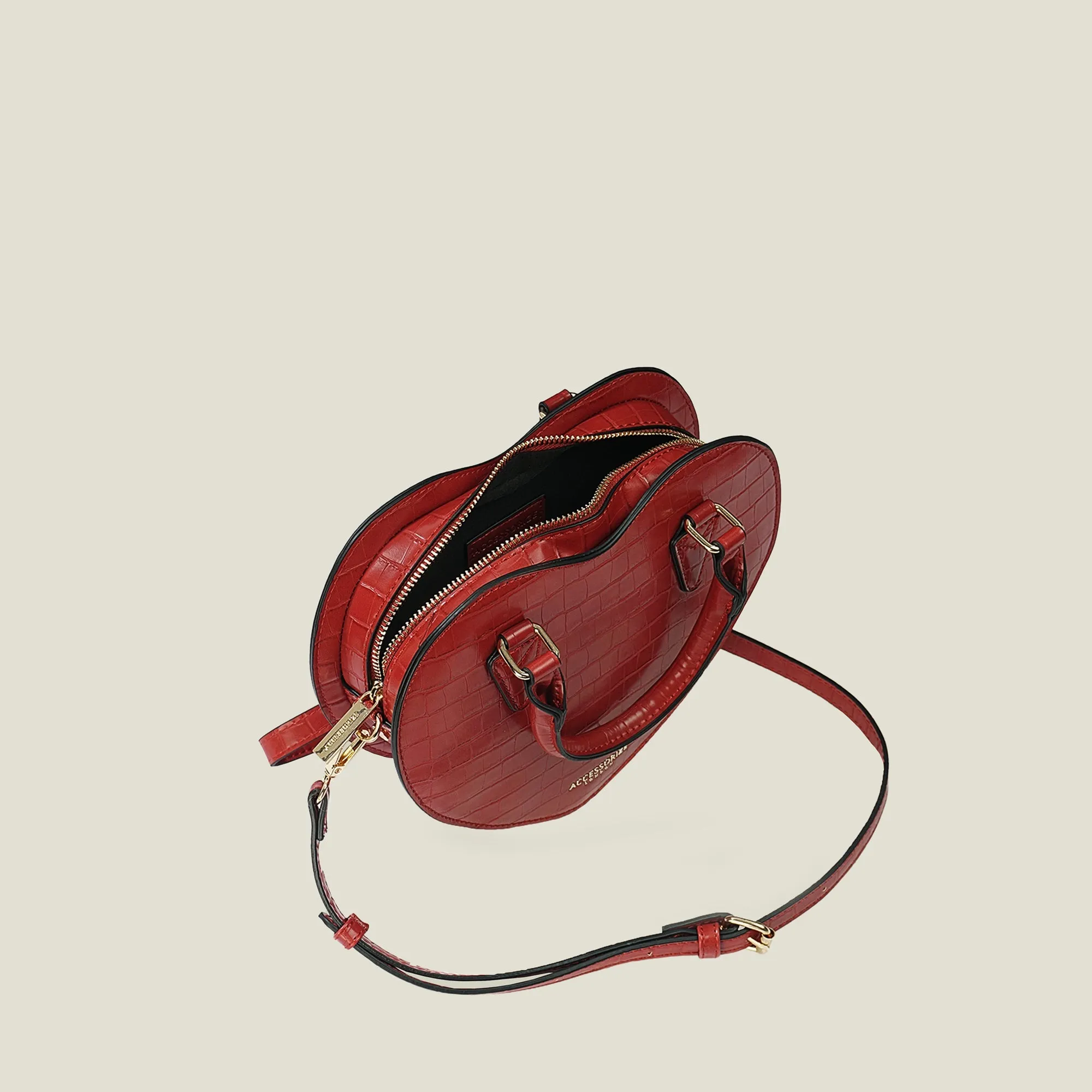 Red Heart Handheld Sling Bag